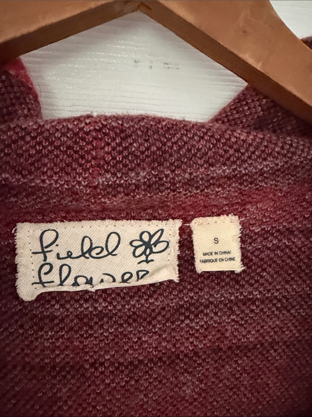 Anthropologie Field Flower hooded sweater jacket - Picture 3 of 5